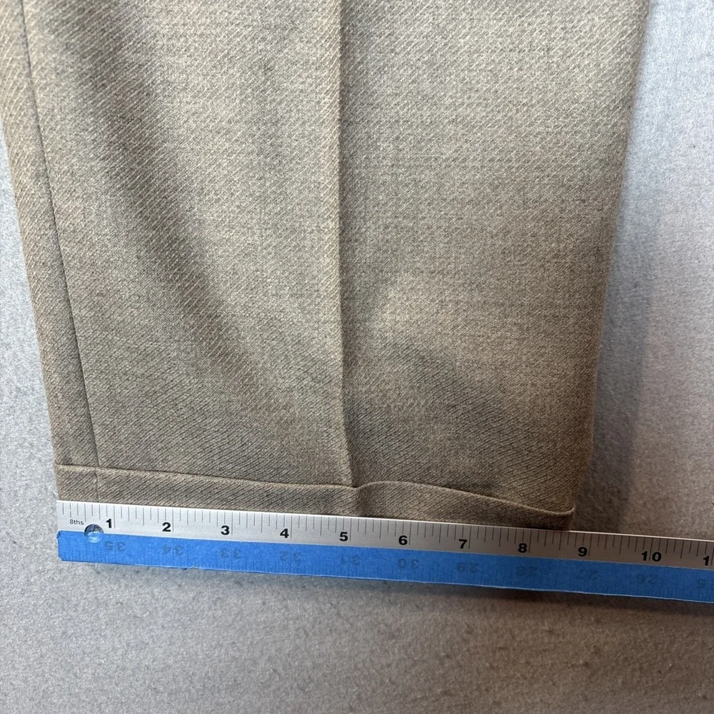 Santorelli Romeo Tan Flat Front 100%‎ Virgin Wool Dress Pants Men's 38